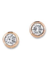s.Oliver Damen Paar Ohrstecker "9933549", Silber 925 (Sterlingsilber), rosa, Silber 925 (Sterlingsilber), Ohrringe, mit Zirkonia (synth.)