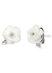 Engelsrufer Damen Paar Ohrstecker "Rose, ERE-ROSE-PE-ST", Silber 925 (Sterlingsilber), bunt, Silber 925 (Sterlingsilber), Ohrringe, mit Perlmutt