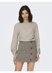 Jacqueline de Yong JDY Damen Strickpullover "JDYRUE GLITTER L/S BOAT PULLOVE KNT NOOS", grau, modisch, Gr. S, meliert, Strick, Obermaterial: 42% Polyester, 37%