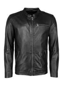 JCC Herren Bikerjacke "MM21-1-02", schwarz, Gr. S, Obermaterial: 100% Leder Lamm, Jacken