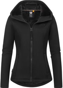 Ragwear Damen Kapuzensweatjacke "Lyshka", schwarz, sportlich, Gr. L, Sweatware, Material: 95% Polyester, 5% Elasthan, Sweatjacken, Sportliche weiche