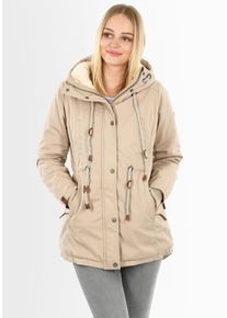 Navahoo Damen Winterjacke "Ireliaa", beige, Gr. L, Obermaterial: 100% Baumwolle; Innenmaterial: 100% Polyester; Futter: 100% Polyester, Jacken, mit