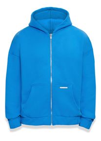 DROPSIZE Herren Sweatjacke "Dropsize Herren Bazix Republiq Super Heavy Blank Zip-Hoodie", blau, Gr. XL, unifarben, 80% Baumwolle, 20% Polyester,