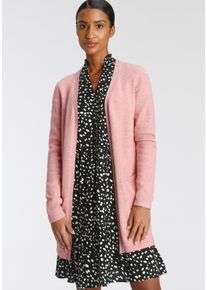 Tamaris Damen Strickjacke, rosa, Basic, Gr. 48, meliert, Strick, Obermaterial: 50% Viskose, 28% Polyester, 22% Polyamid, Strickjacken, mit Taschen