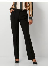 Toni Damen Stretch-Hose "Jolie Bootcut", schwarz, feminin, Gr. 42, Web, Obermaterial: 91% Polyester, 9% Elasthan, Hosen