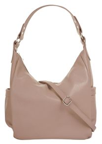 Samantha Look Damen Shopper, rosa, Leder, unifarben, Taschen, echt Leder, Made in Italy