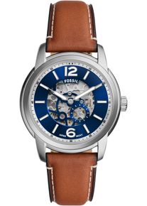 Fossil Herren Automatikuhr "HERITAGE", braun, Armbanduhren, Armbanduhr, Herrenuhr, Mechanische Uhr, Edelstahlarmband, analog