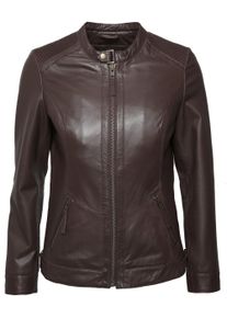 JCC Damen Lederjacke "31024018", braun, Gr. XS, Obermaterial 100% Leder, Lamm / Futter 65% Polyester; 35% Baumwolle / Ärmelfutter: 100% Polyester,