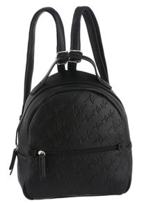 Tom Tailor Rucksack "Denice", schwarz, Polyurethane, modisch, Rucksäcke, aus glattem Lederimitat mit toller Logoprägung in Schreibschrift