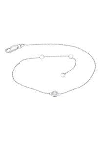 Vivance Damen Goldarmband "0,13 ct Diamant Brillant Armband aus 585 Weißgold 19 cm", 19, Weißgold 585-Diamanten, silber, Weißgold 585, Diamanten,