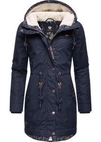Ragwear Damen Winterjacke "YM-Canny", blau, casual, Gr. L, Außenmaterial: 65% Polyester, 35% Baumwolle, Innenfutter: 100% Polyester, Wattierung: 100%