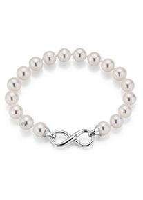 ADRIANA Damen Perlenarmband "Bellagio - Infinity/Unendlichkeitsschleife, B5-S, B5-W-7", Silber 925 (Sterlingsilber)-Perlen, bunt, Silber 925