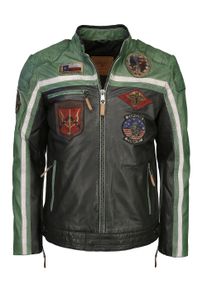 Top Gun Herren Lederjacke "TGJ1005", bunt, Gr. XL, Obermaterial: 100% Leder, Lamm / Innenfutter: 100% Baumwolle / Ärmelfutter: 100% Polyester /