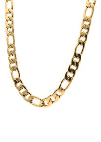 Firetti Herren Edelstahlkette "Schmuck Geschenk Figarokettengliederung, 8 mm breit", 50, Edelstahl, L: 50cm B: 8mm, gold, Edelstahl, B:8mm, Halsketten