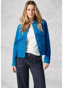 Cecil Damen Kurzjacke, blau, casual, Gr. XXL, unifarben, Web, 98% Baumwolle, 2% Elasthan, Jacken, aus Baumwolle mit Stretchanteil