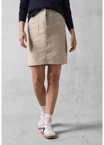Cecil Damen Cordrock, beige, casual, Gr. L, unifarben, Cord, 98% Baumwolle, 2% Elasthan, Röcke, aus Baumwolle mit Stretchanteil