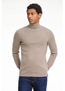 LINDBERGH Herren Rollkragenpullover, braun, casual, Gr. M, unifarben, Strick, Obermaterial: 52% Viskose, 25% Polyester, 23% Polyamid, Pullover, mit
