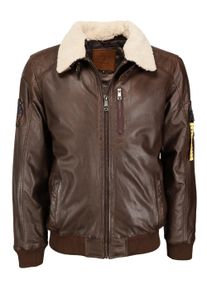 Top Gun Herren Lederjacke "TG20193144", braun, Gr. 58, Obermaterial: 100% Leder, Lamm / Futter: 100% Polyester / Ärmelfutter: 100% Polyester /