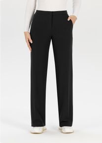 Stehmann Damen Palazzohose, schwarz, casual, Gr. 38, unifarben, Obermaterial: 95% Polyester, 5% Elasthan, Hosen, mit Taschen