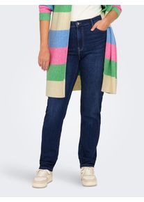 Only CARMAKOMA Damen Slim-fit-Jeans "CARSUI MID SLIM DNM REA285 NOOS", blau, modisch, Gr. 42, unifarben, Denim/Jeans, Obermaterial: 95% Baumwolle, 3%