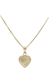 Firetti Damen Kette mit Anhänger "Schmuck Geschenk Gold 375 Halsschmuck Halskette Goldkette Venezianer", Gelbgold 375, L: 45cm B: 1mm, gold, Gelbgold