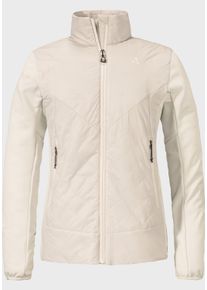 Schöffel SCHÖFFEL Damen Fleecejacke "Hiking Hybrid Jk Style Cascata WMS", beige, sportlich, Gr. 46, Oberstoff : 100% Nylon Oberstoff Seitenteile: 96%
