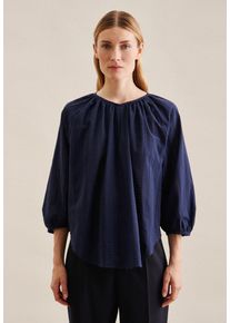 Seidensticker Damen Schlupfbluse "Schwarze Rose", blau, Gr. 34, gestreift, 95% Baumwolle 5% Polyester, Blusen, 3/4-Arm Rundhals Streifen