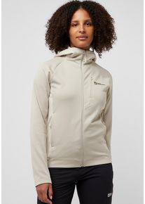 Jack Wolfskin Damen Fleecejacke "ALPGRAT XT JKT W", beige, Gr. L, Obermaterial: 100% Polyester; Kontrast: 95% Polyester, 5% Elastan; Futter: 100%