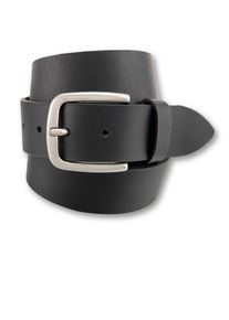 Bernd Götz BERND GÖTZ Damen Ledergürtel, schwarz, casual, Gr. 115, unifarben, Rindsleder, Gürtel, mit dunklen Kanten und Silberschließe