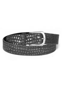 JCC Damen Ledergürtel, schwarz, Gr. 85, 100% Leder, Rind, Gürtel