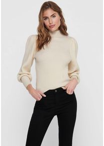 Only Damen Strickpullover "ONLKATIA L/S HIGHNECK PULLOVER KNT NOOS", grau, modisch, Gr. XS, meliert, unifarben, Strick, Obermaterial: 50% Viskose,