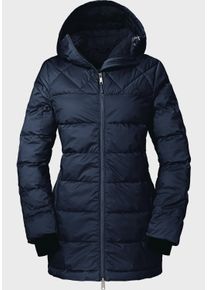 Schöffel SCHÖFFEL Damen Parka "Insulated Parka Boston L", blau, modisch, Gr. 36, Oberstoff : Aussenseite: 100% Polyester (Membran: Polyurethan) Futter : 100%