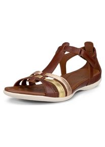Ecco Damen Riemchensandale "FLASH", Gr. 43, bunt, Leder, sportlich, Schuhe, Sommerschuh, Sandalette, Klettschuh, im Metallic-Look