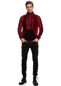 Rusty Neal Herren Strickpullover, schwarz, Gr. L, unifarben, mehrfarbig, 75% Polyacryl, 25% Baumwolle, Pullover, in coolem Design