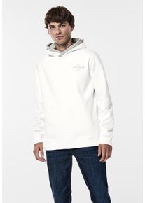 Street One MEN Herren Kapuzenpullover, weiß, casual, Gr. L, unifarben, Web, 60% Baumwolle, 40% Polyester, Pullover, mit Kapuze