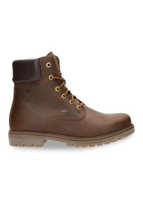 Panama Jack Herren Schnürboots, Gr. 43, braun, Nappaleder, casual, Schuhe, Blockabsatz, Schnürstiefelette, Outdoorschuh mit Logoprägung