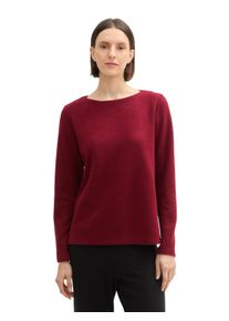 Tom Tailor Damen Sweatshirt, rot, casual, Gr. S, Sweatware, Obermaterial: 71% Polyester, 28% Viskose, 1% Elasthan, Sweatshirts