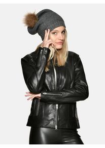 JCC Damen Lederjacke "31024025", schwarz, Gr. S, Obermaterial: 100% Lammnappa-Leder / Futter. 100% Polyester / Ärmelfutter: 100% Polyester, Jacken