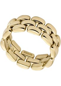 Fossil Damen Fingerring "Schmuck Geschenk Edelstahl Ring Arden, JF04785710", 16,5, Edelstahl, 8,5mm, gold, Edelstahl, Fingerringe