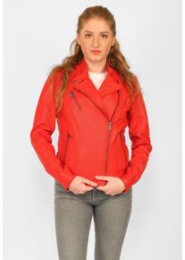 Maze Damen Lederjacke "Sally", rot, Gr. XXXL, Obermaterial: 100% Lammleder / Futter: 100% Polyester, Jacken