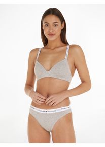 Damen Triangel-BH, Tommy Hilfiger Underwear, Gr. S, grau, Stoff, Obermaterial: 53% Baumwolle, 35% Modal, 12% Elasthan, meliert, mehrfarbig,
