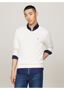 Tommy Hilfiger Herren Strickpullover "ESSENTIAL COTTON V NECK", weiß, casual, Gr. XXXL, Strick, Obermaterial: 100% Baumwolle, Pullover