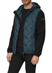 s.Oliver Herren Steppjacke, blau, casual, Gr. XXXL, colorblocking, Web, Obermaterial: 100% Polyester, Jacken, mit Softshell-Ärmeln und Kapuze