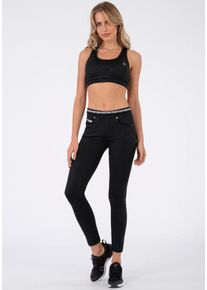 Freddy Damen Leggings "NOW SKINNY YOGA", schwarz, casual, Gr. M, Web, Obermaterial: 78% Polyester, 22% Elasthan, Hosen, mit umschlagbaren Taillenbund