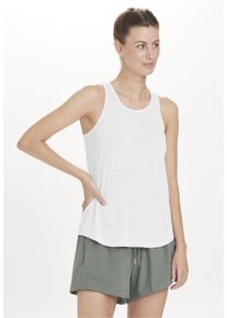 Endurance Damen Tanktop "REGIER", weiß, sportlich, Gr. 40, gestreift, unifarben, 92% Polyester, 8% Elasthan, Tops, mit innovativer QUICK DRY