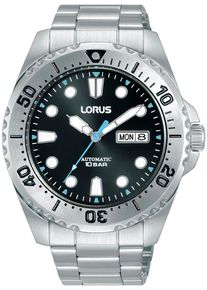 Lorus Herren Automatikuhr "Sports", silber, Armbanduhren, Armbanduhr, Herrenuhr, Mechanische Uhr, Edelstahlarmband, analog