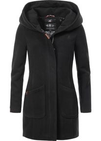 Marikoo Damen Wintermantel "Maikoo", schwarz, modisch, Gr. XS, Oberstoff: 90% Polyacryl, 8% Viskose, 2% Elasthan, Futter: 100% Polyester,