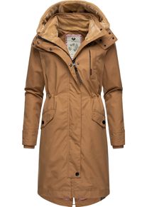 Ragwear Damen Kurzmantel "Nicco", braun, casual, Gr. XL, Obermaterial: 65% Polyester, 35% Baumwolle, Innenfutter: 100% Polyester, Wattierung: 100%