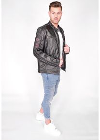 JCC Herren Lederjacke "3102171", schwarz, Gr. 54, Obermaterial: 100% Leder, Lamm / Lining 50% Polyester / 50% Baumwolle / Ärmelfutter: 100%