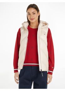 Tommy Hilfiger Damen Daunenweste, beige, casual, Gr. XL, unifarben, Web, Obermaterial: 100% Polyamid. Wattierung: 70% Daunen, 30% Federn, Westen, mit
